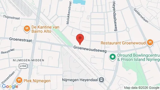 Rooms for rent i Nijmegen - kort over placeringen
