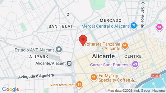 Apartments for rent i Alicante/Alacant - kort over placeringen