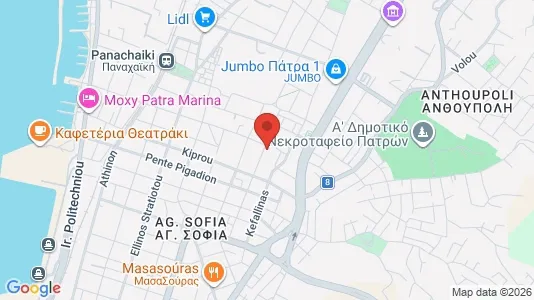 Apartments for rent i Patras - kort over placeringen