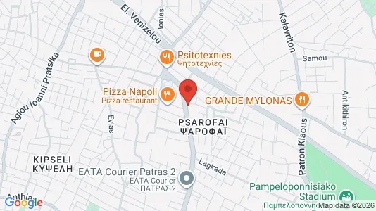 Apartments for rent i Patras - kort over placeringen