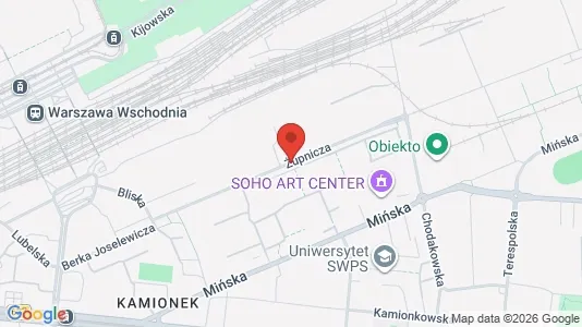 Apartments for rent i Warszawa Praga-Południe - kort over placeringen