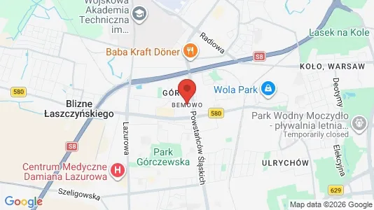 Houses for rent i Warszawa Bemowo - kort over placeringen