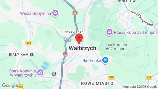 Houses for rent i Wałbrzyski - kort over placeringen