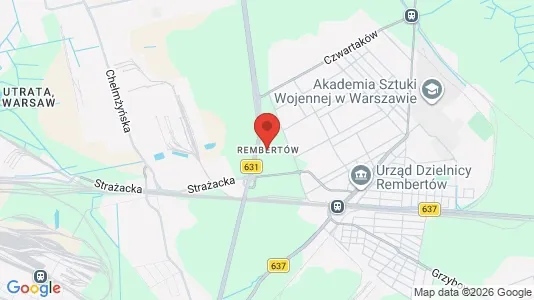 Houses for rent i Warszawa Rembertów - kort over placeringen