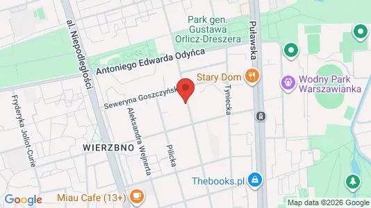 Apartments for rent i Warszawa Mokotów - kort over placeringen