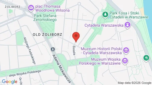 Apartments for rent i Warszawa Żoliborz - kort over placeringen