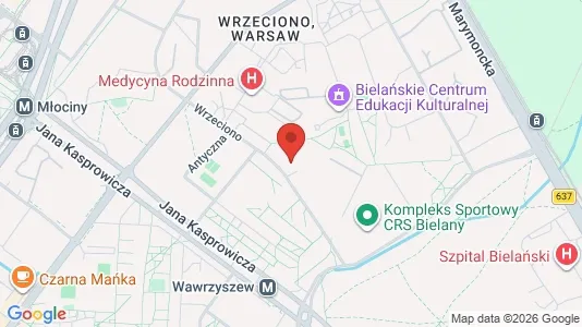 Rooms for rent i Warszawa Bielany - kort over placeringen