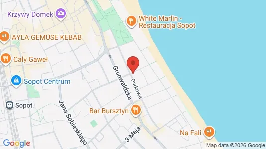 Rooms for rent i Sopot - kort over placeringen