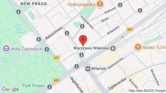 Rooms for rent i Warszawa Praga-Północ - kort over placeringen