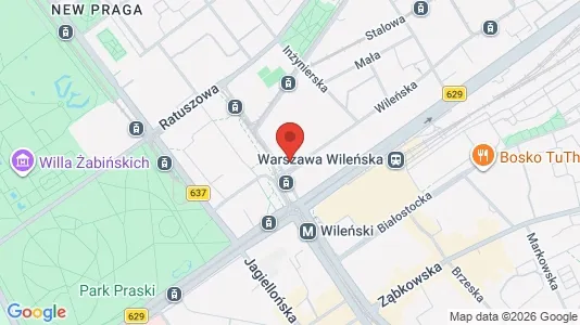 Rooms for rent i Warszawa Praga-Północ - kort over placeringen