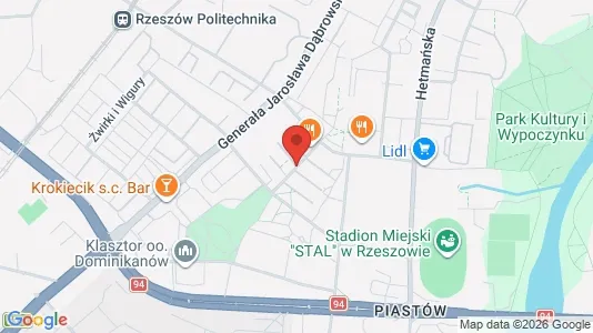 Rooms for rent i Rzeszów - kort over placeringen