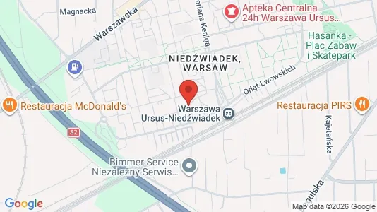 Rooms for rent i Warszawa Ursus - kort over placeringen