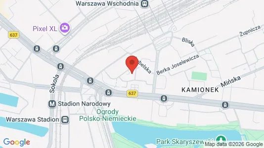 Rooms for rent i Warszawa Praga-Południe - kort over placeringen