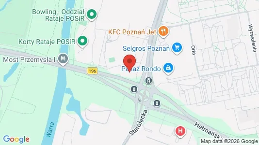 Rooms for rent i Poznań - kort over placeringen