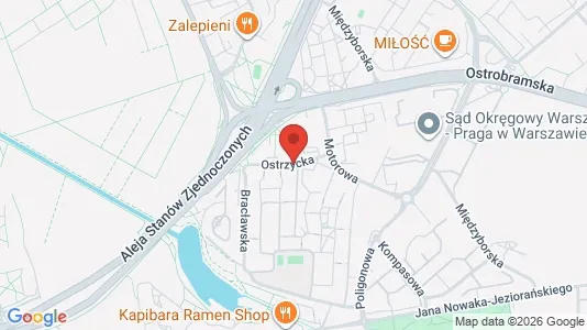Rooms for rent i Warszawa Praga-Południe - kort over placeringen