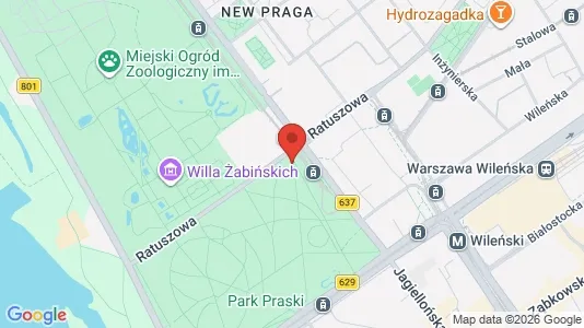 Apartments for rent i Warszawa Praga-Północ - kort over placeringen