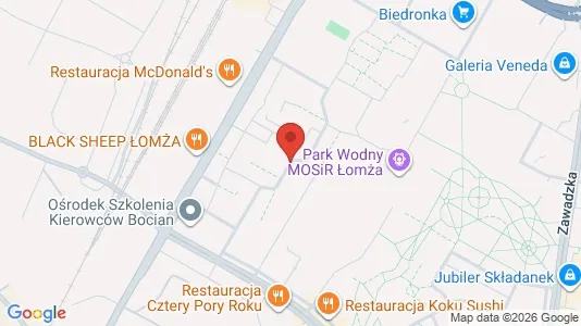 Rooms for rent i Łomża - kort over placeringen