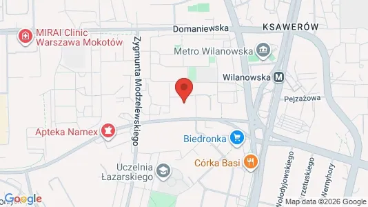 Rooms for rent i Warszawa Mokotów - kort over placeringen