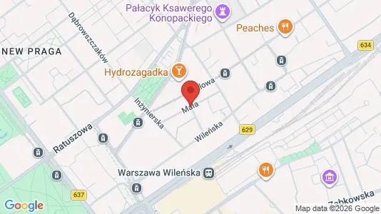Rooms for rent i Warszawa Praga-Północ - kort over placeringen