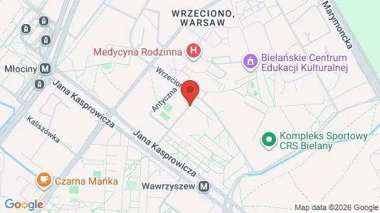 Rooms for rent i Warszawa Bielany - kort over placeringen