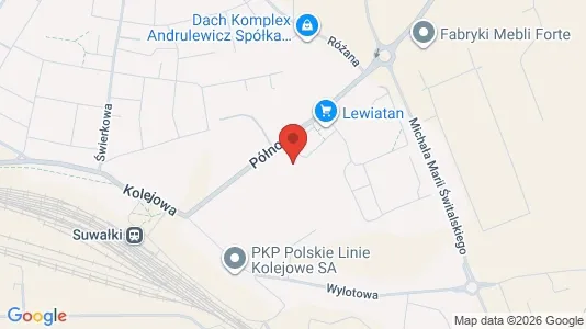 Rooms for rent i Suwałki - kort over placeringen