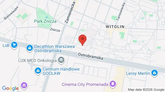 Apartments for rent i Warszawa Praga-Południe - kort over placeringen
