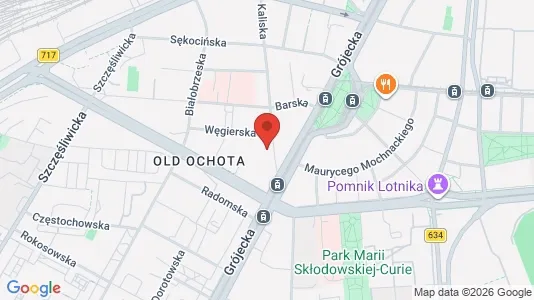 Rooms for rent i Warszawa Ochota - kort over placeringen