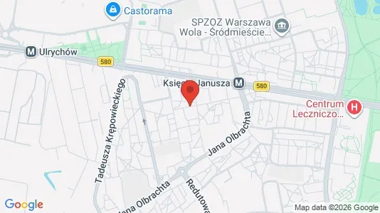 Rooms for rent i Warszawa Wola - kort over placeringen
