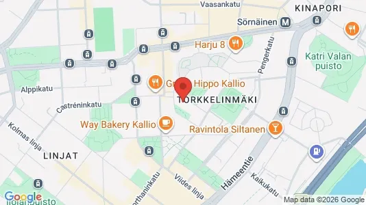 Rooms for rent i Helsinki Keskinen - kort over placeringen