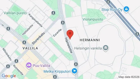 Rooms for rent i Helsinki Keskinen - kort over placeringen