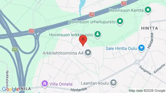 Apartments for rent i Oulu - kort over placeringen