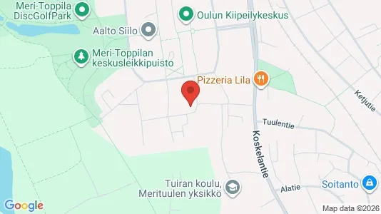 Apartments for rent i Oulu - kort over placeringen