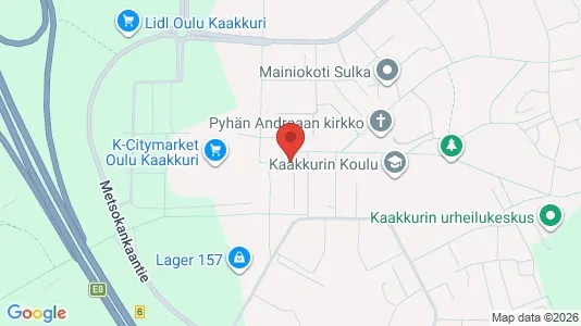 Apartments for rent i Oulu - kort over placeringen
