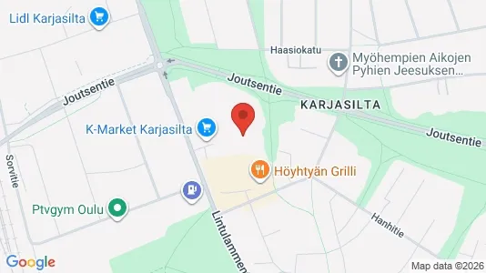 Apartments for rent i Oulu - kort over placeringen