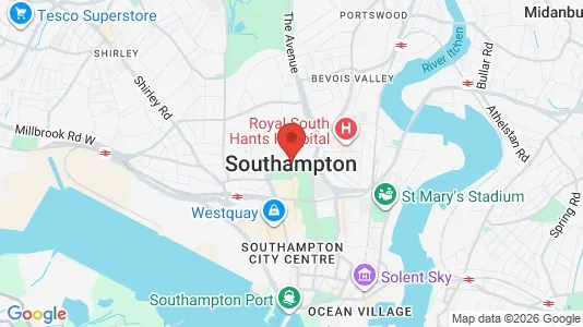 Apartments for rent i Southampton - Hampshire - kort over placeringen