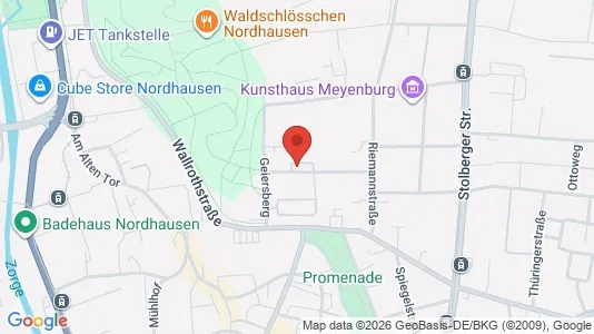 Apartments for rent i Nordhausen - kort over placeringen