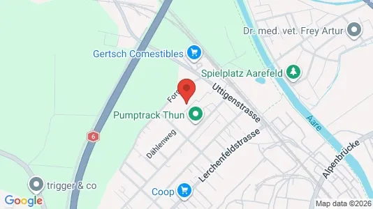 Apartments for rent i Thun - kort over placeringen