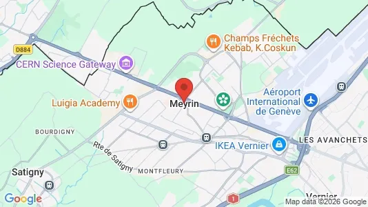 Apartments for rent i Meyrin - kort over placeringen