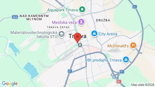 Houses for rent i Trnava - kort over placeringen
