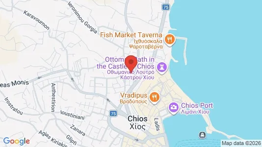 Apartments for rent i Chios - kort over placeringen