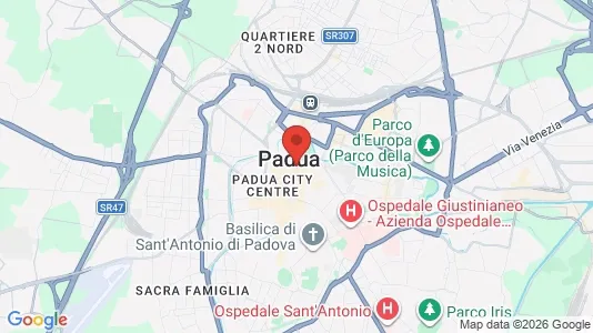 Apartments for rent i Padua - kort over placeringen