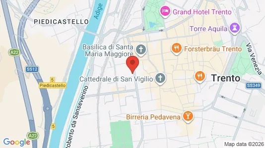 Rooms for rent i Trento - kort over placeringen