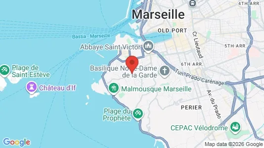 Apartments for rent i Marseille 7ème arrondissement - kort over placeringen