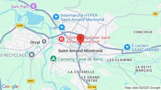 Houses for rent i Saint-Amand-Montrond - kort over placeringen