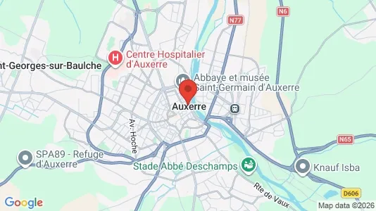 Houses for rent i Auxerre - kort over placeringen