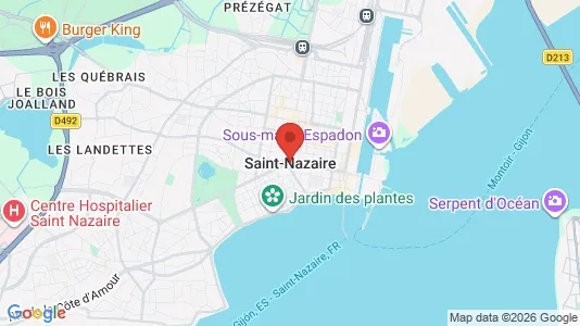 Houses for rent i Saint-Nazaire - kort over placeringen