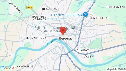 Houses for rent i Bergerac - kort over placeringen