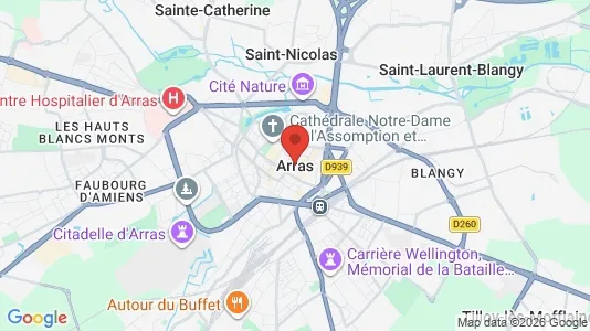 Houses for rent i Arras - kort over placeringen