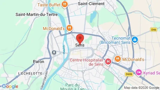 Houses for rent i Sens - kort over placeringen