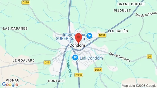Houses for rent i Condom - kort over placeringen